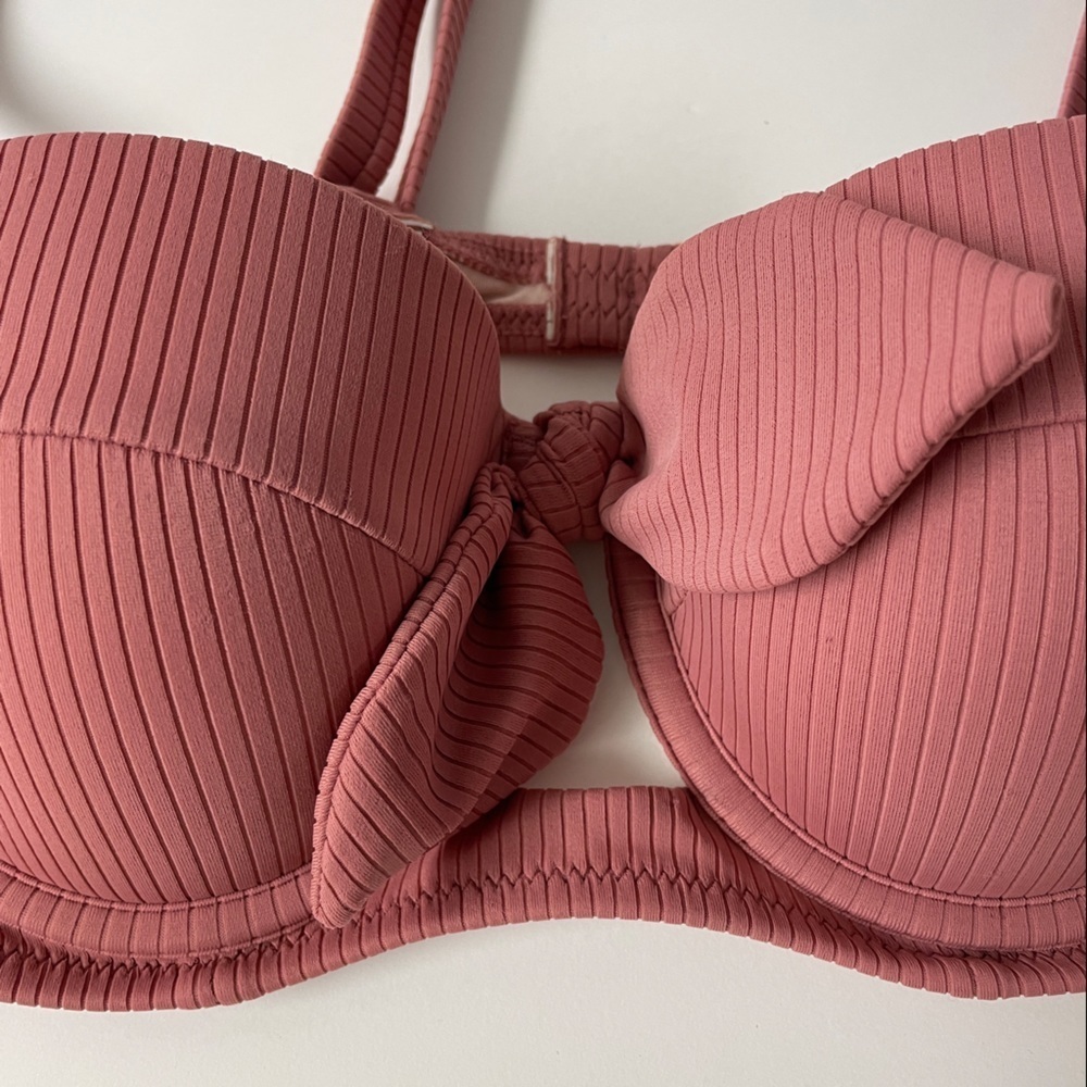 NEW Shade & Shore Mauve Bikini Vacay Swim Top 34B - Picture 2 of 9